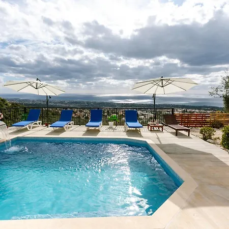 Villa With Sea And Mountain Views, Private Pool, Garden, 3 Bedrooms In Tala Paphos Exterior photo
