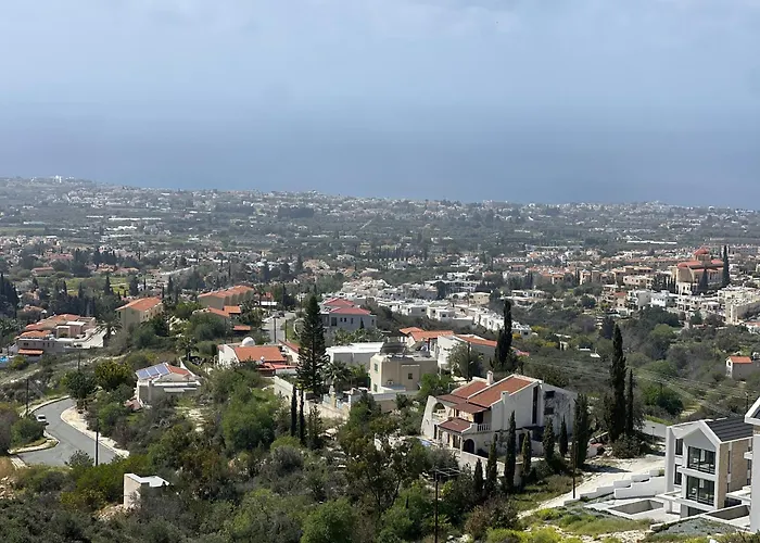 Villa With Sea And Mountain Views, Private Pool, Garden, 3 Bedrooms In Tala