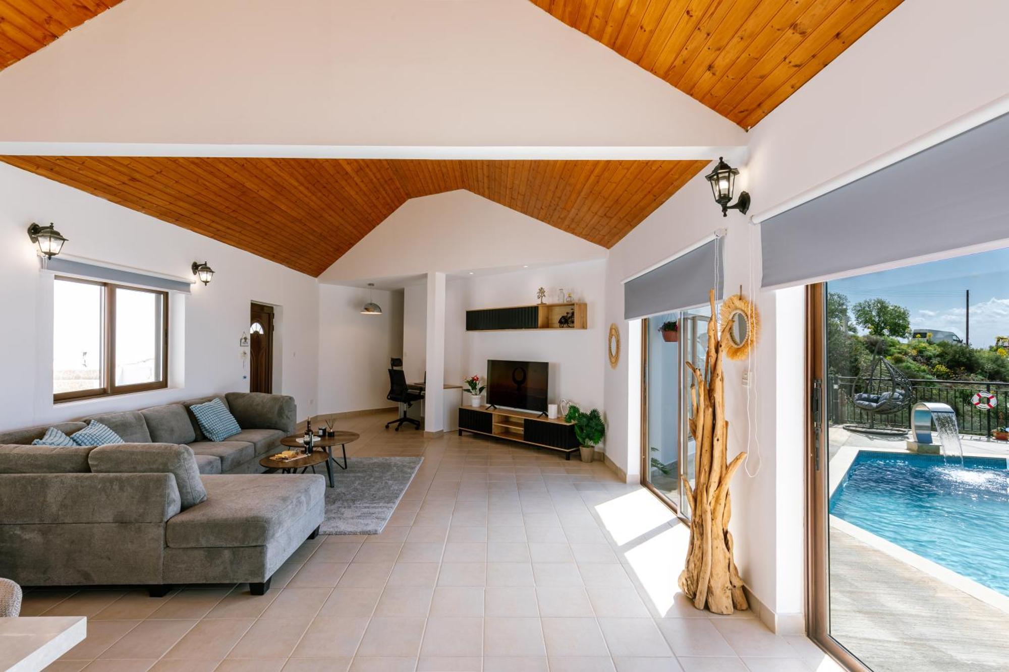 With Sea And Mountain Views, Private Pool, Garden, 3 Bedrooms In Tala Dom wakacyjny *