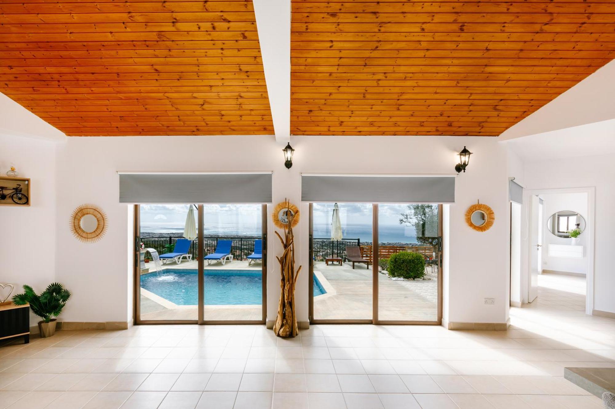 With Sea And Mountain Views, Private Pool, Garden, 3 Bedrooms In Tala *