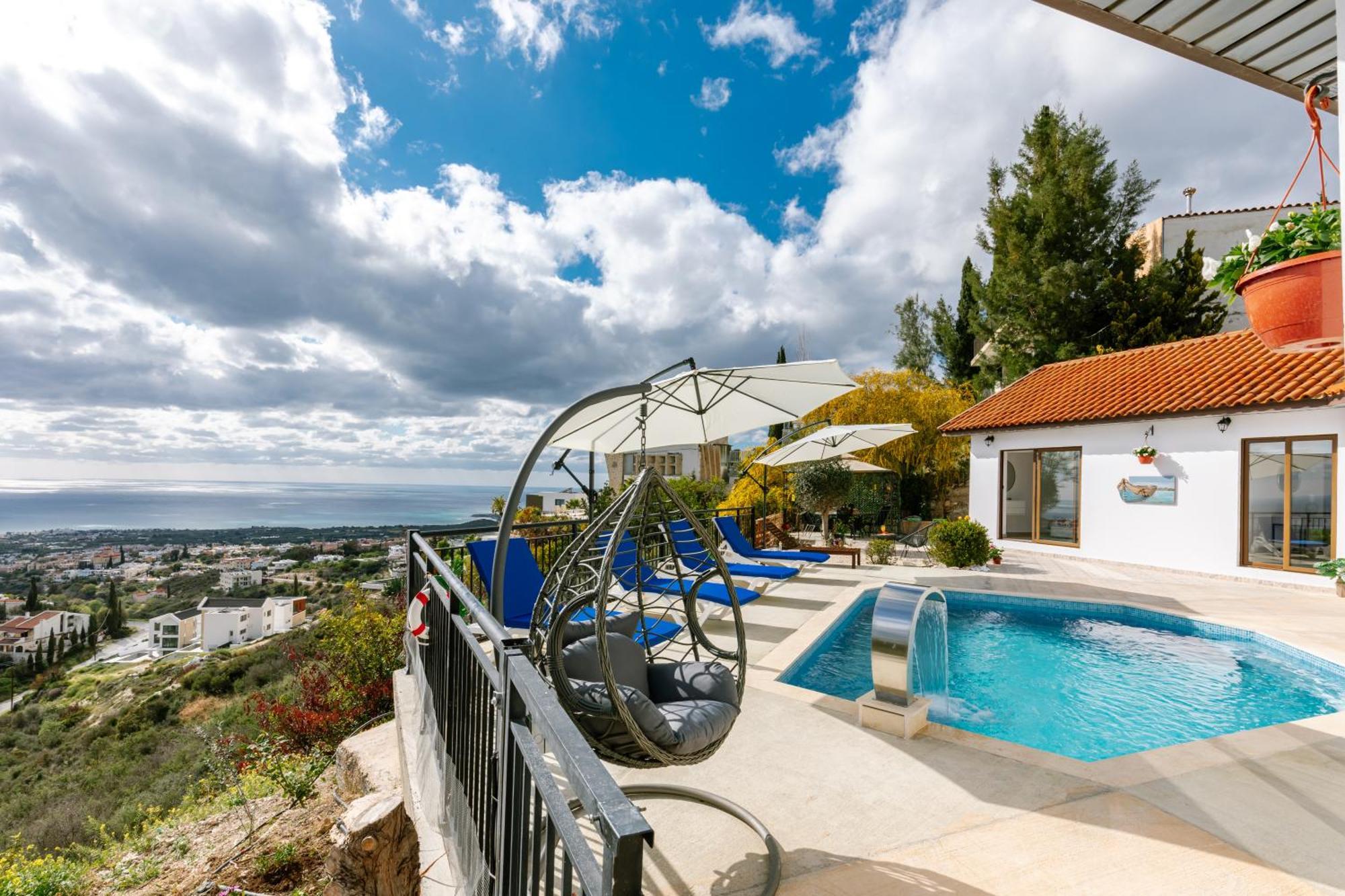 With Sea And Mountain Views, Private Pool, Garden, 3 Bedrooms In Tala *