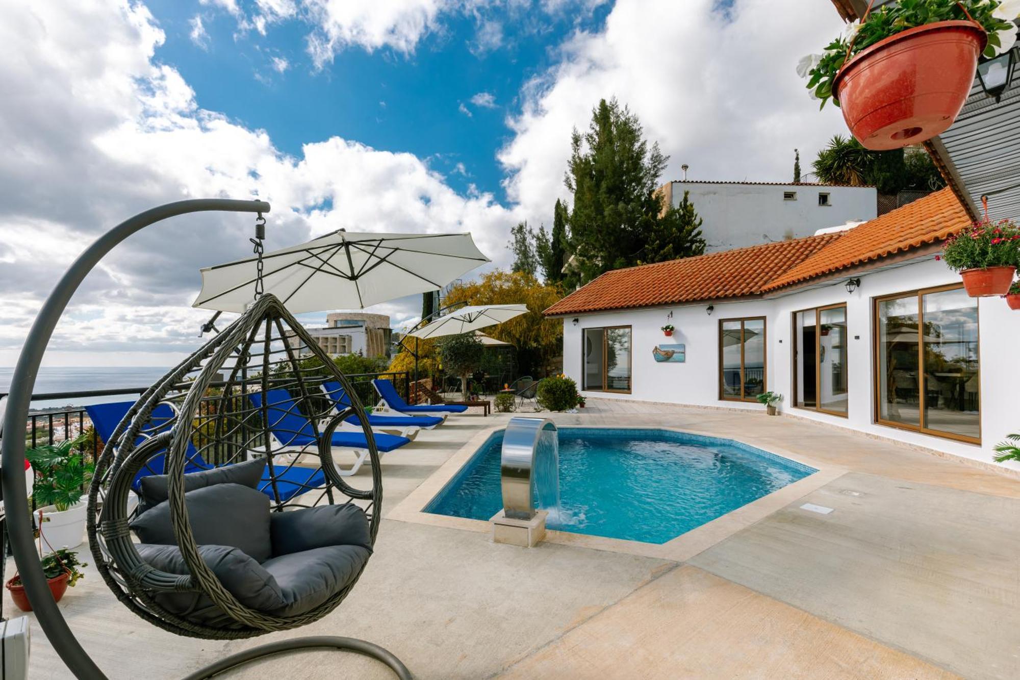 Ferienhaus With Sea And Mountain Views, Private Pool, Garden, 3 Bedrooms In Tala *